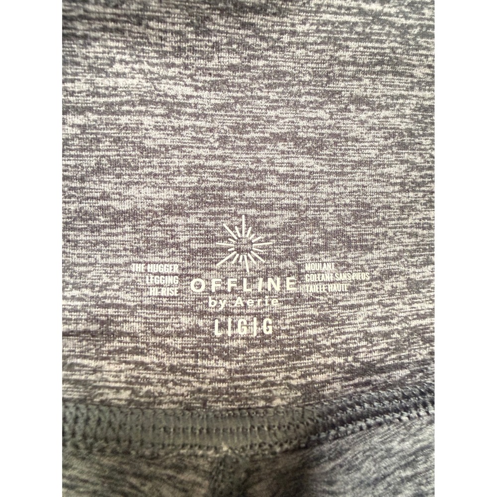 OFFLINE by Aerie The Hugger High Rise Space Dye Leggings Gray Pockets Large - Picture 5 of 6